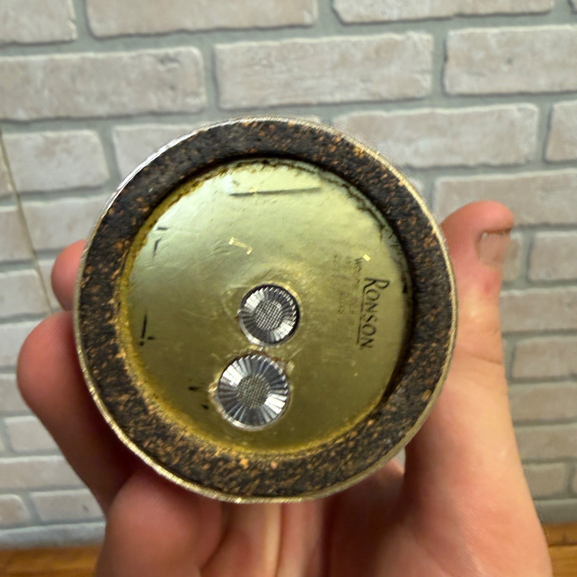 Ronson Desktop Lighter Varaflame Saturn Untested As-is Coin Motif Pattern
