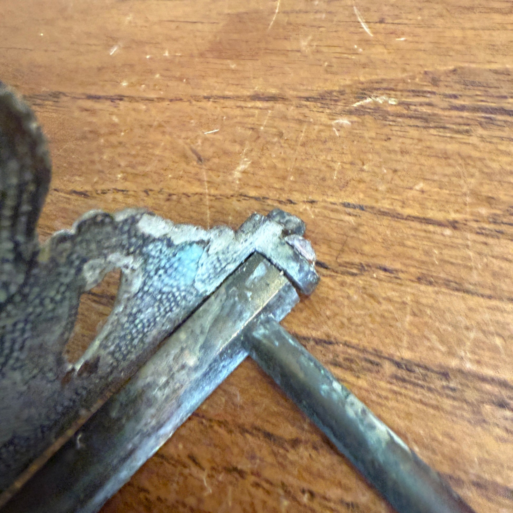 Antique Art Nouveau Elephant Bookend Book Rack Expandable Cast Iron & Brass