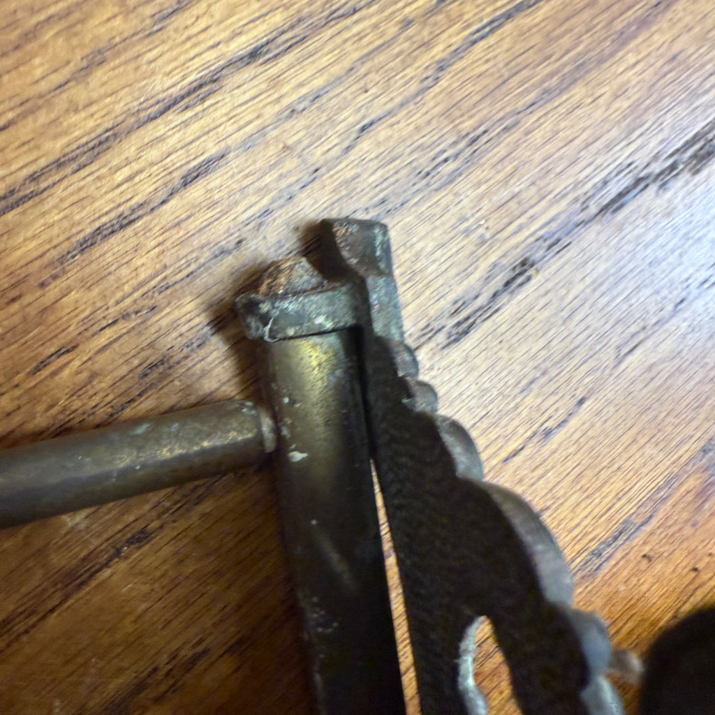 Antique Art Nouveau Elephant Bookend Book Rack Expandable Cast Iron & Brass