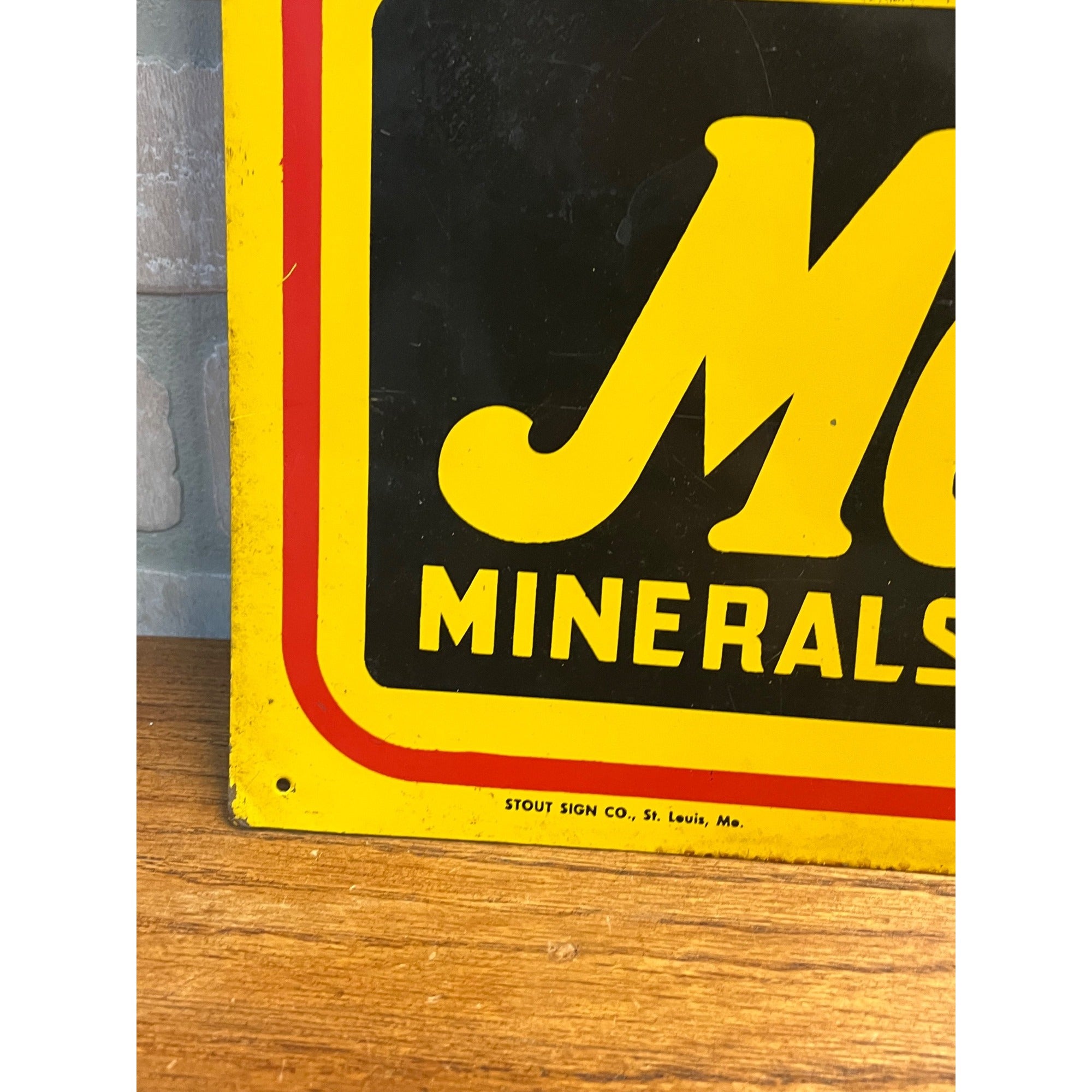 Vintage Moorman's Feed Farm Advertising Tin Sign Mineral Proteins 20" by 14"