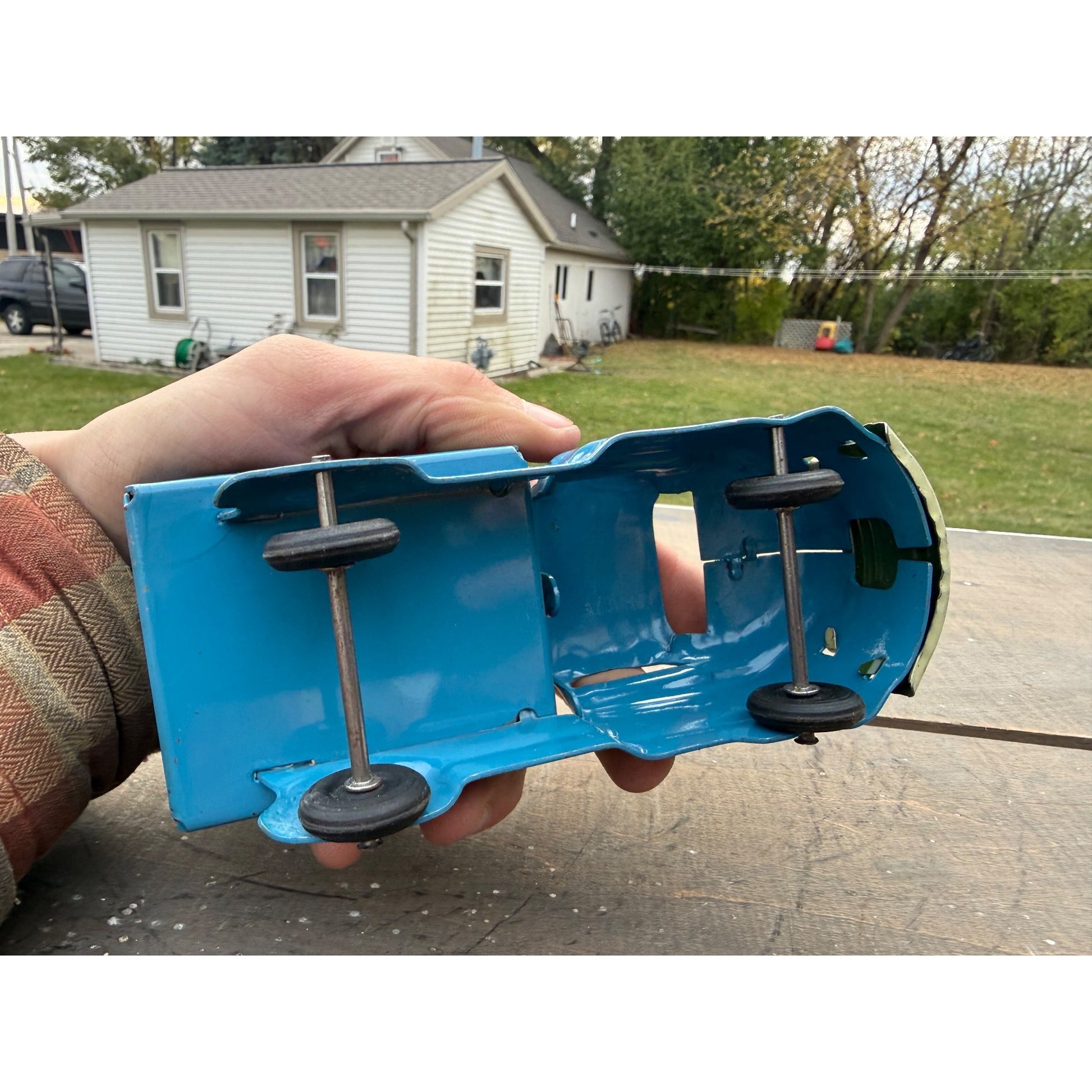 Vintage Marx Wyandotte Stake Bed Farm Truck 6" Pressed Steel Toy