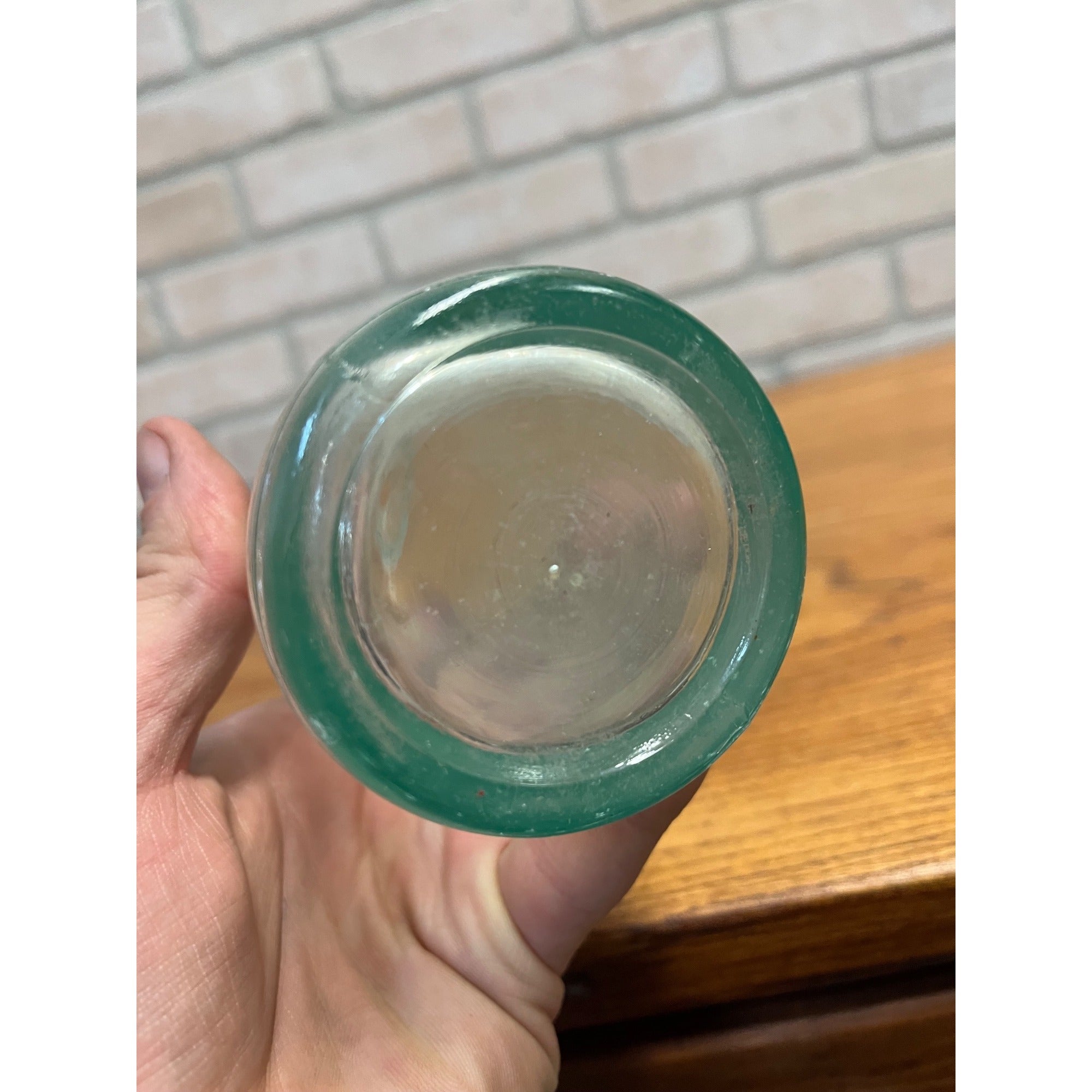 Vintage Leisy Brewing Co. Peoria Illinois Brewery Beer Bottle Glass Aqua Blue IL