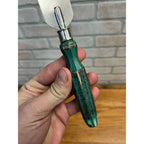Antique Farmhouse Cake Icing Frosting Spatula Octagonal Green Wooden Handle