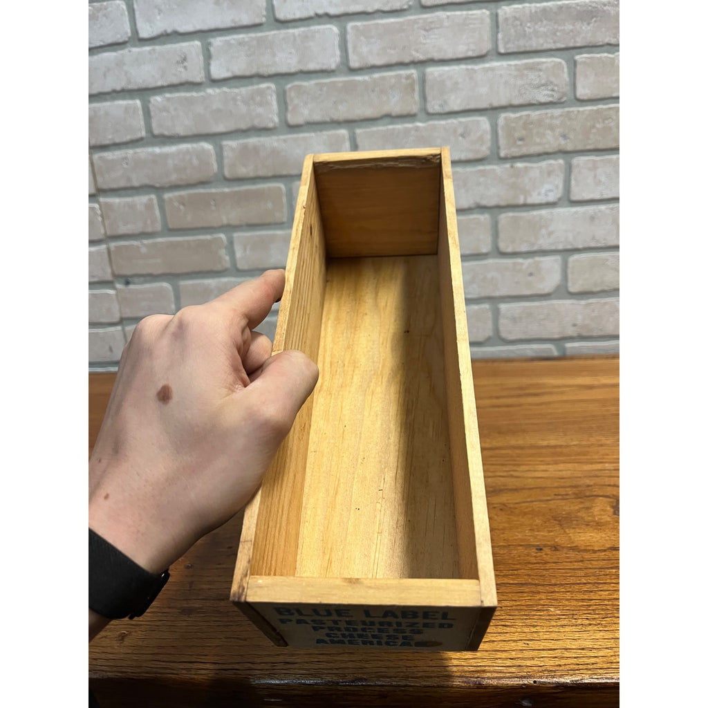 Vintage Blue Label Pabst-Ett Pabst Beer Prohibition Wooden Cheese Box 5lb CLEAN
