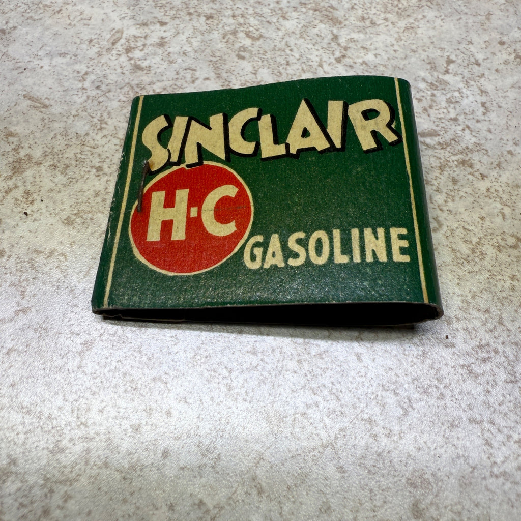 Bill Bruhn Sinclair H-C Gasolines Kewaskum Wis.  Advertising Matchbook Service Station