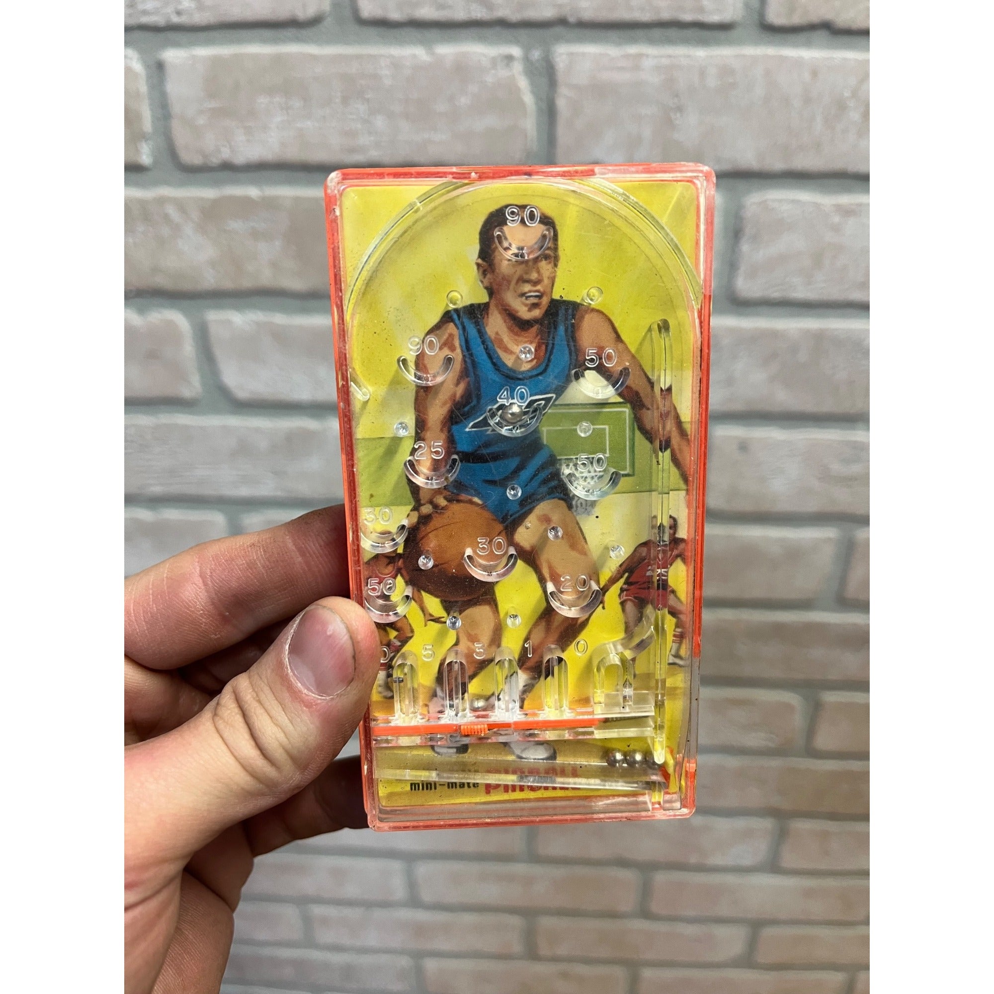 1976 Bluebox Basketball Mini Mate Pinball Machine Vintage Game Works Handheld