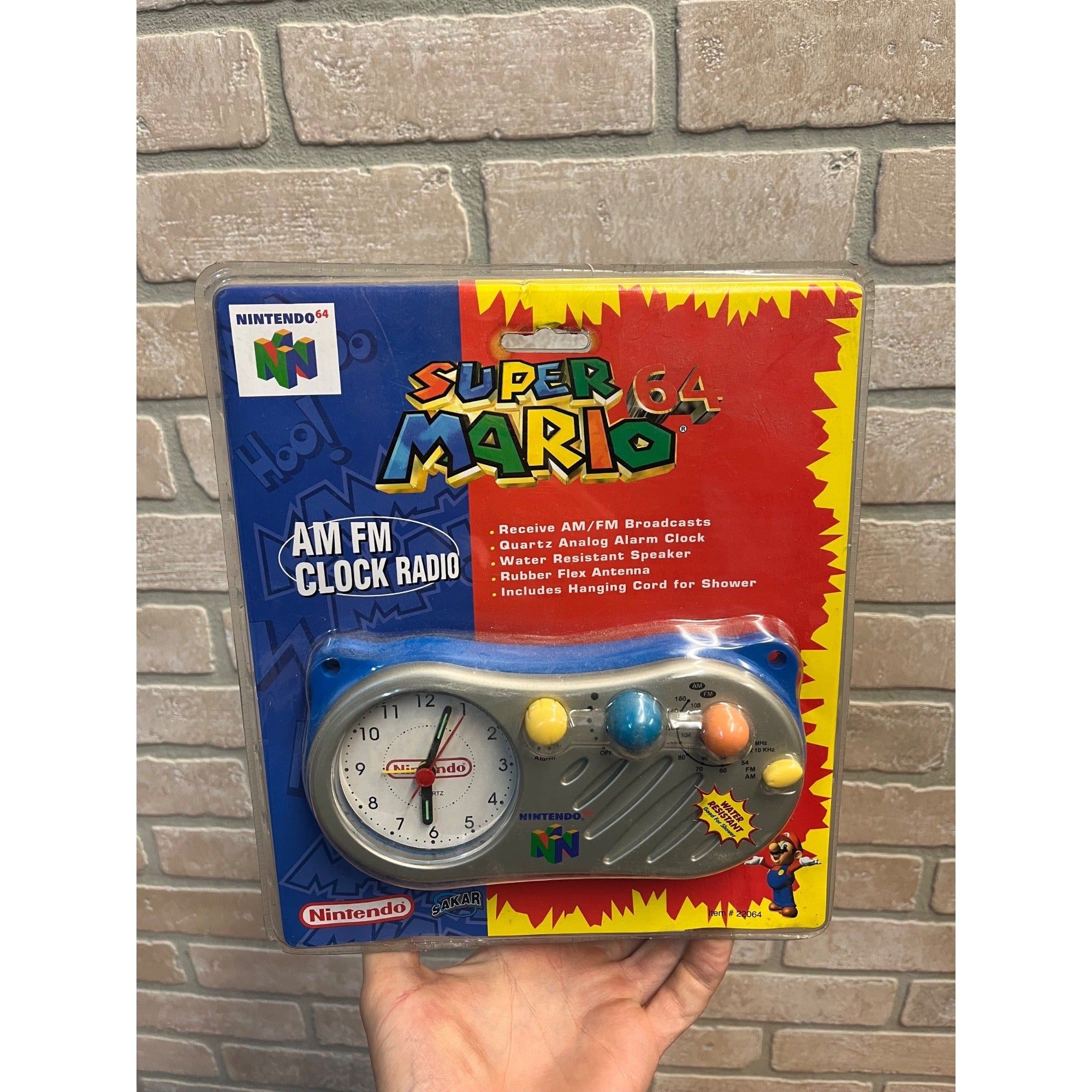 Vintage Nintendo Super Mario 64 AM FM Clock Radio NEW NOS Sealed - Sakar #22064