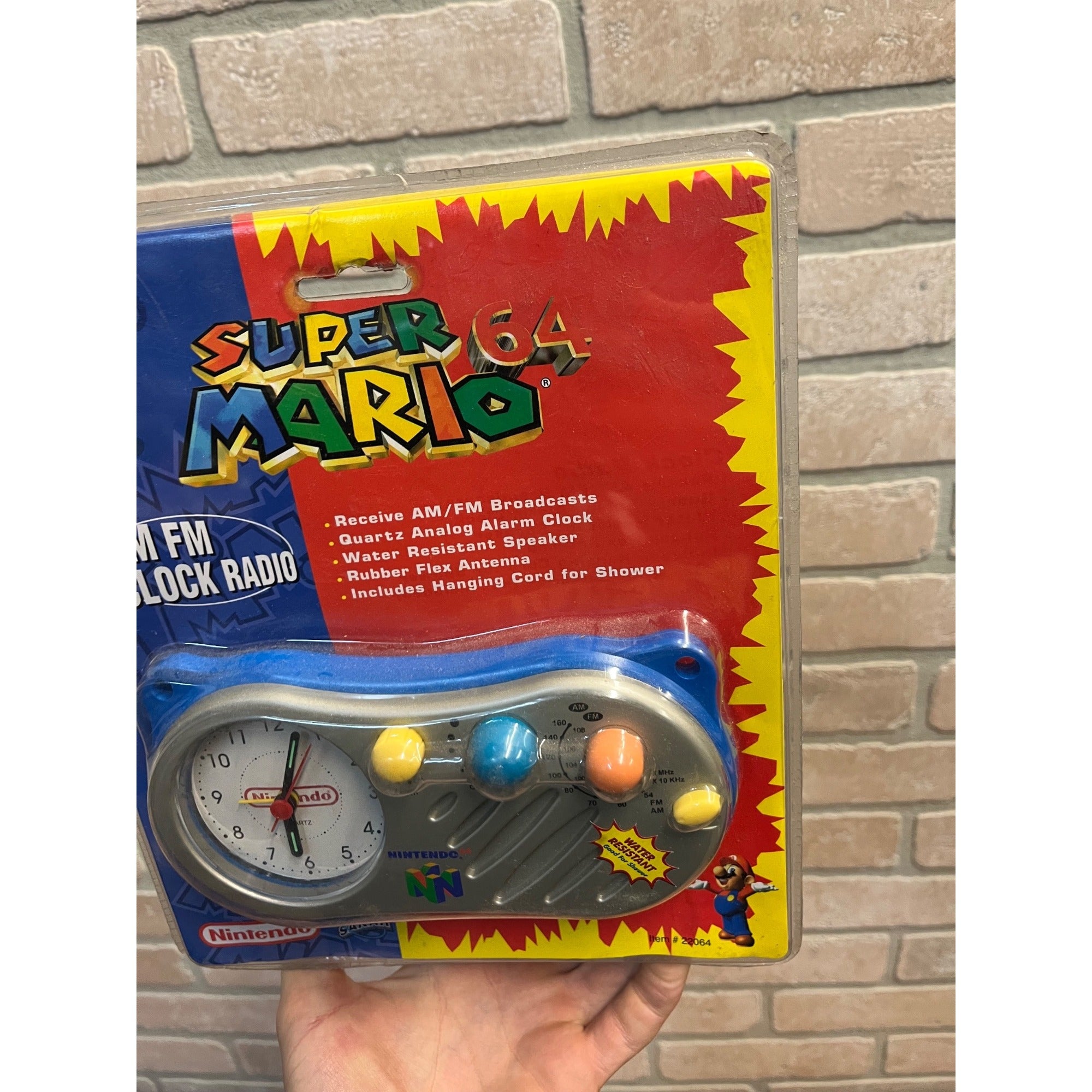 Vintage Nintendo Super Mario 64 AM FM Clock Radio NEW NOS Sealed - Sakar #22064