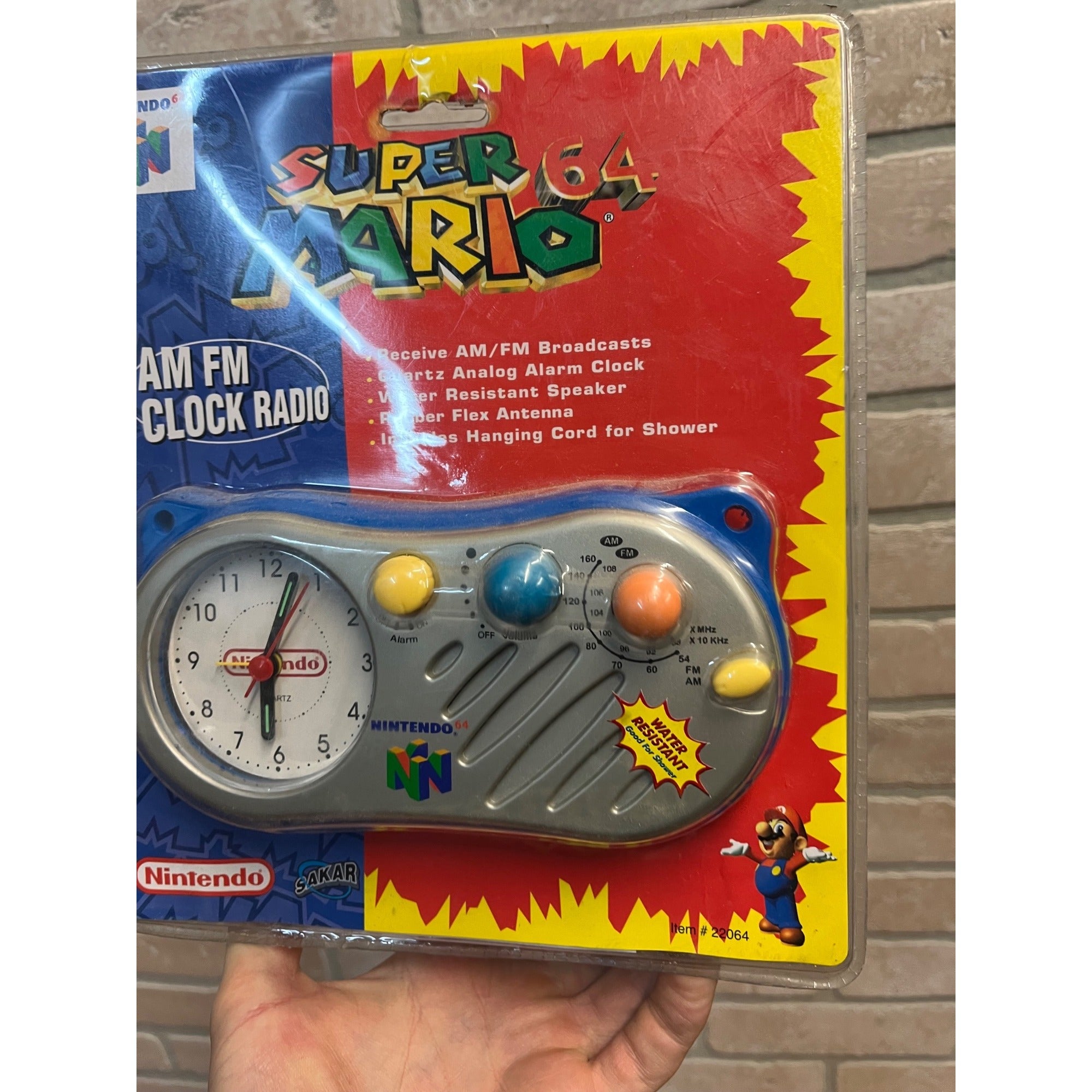 Vintage Nintendo Super Mario 64 AM FM Clock Radio NEW NOS Sealed - Sakar #22064