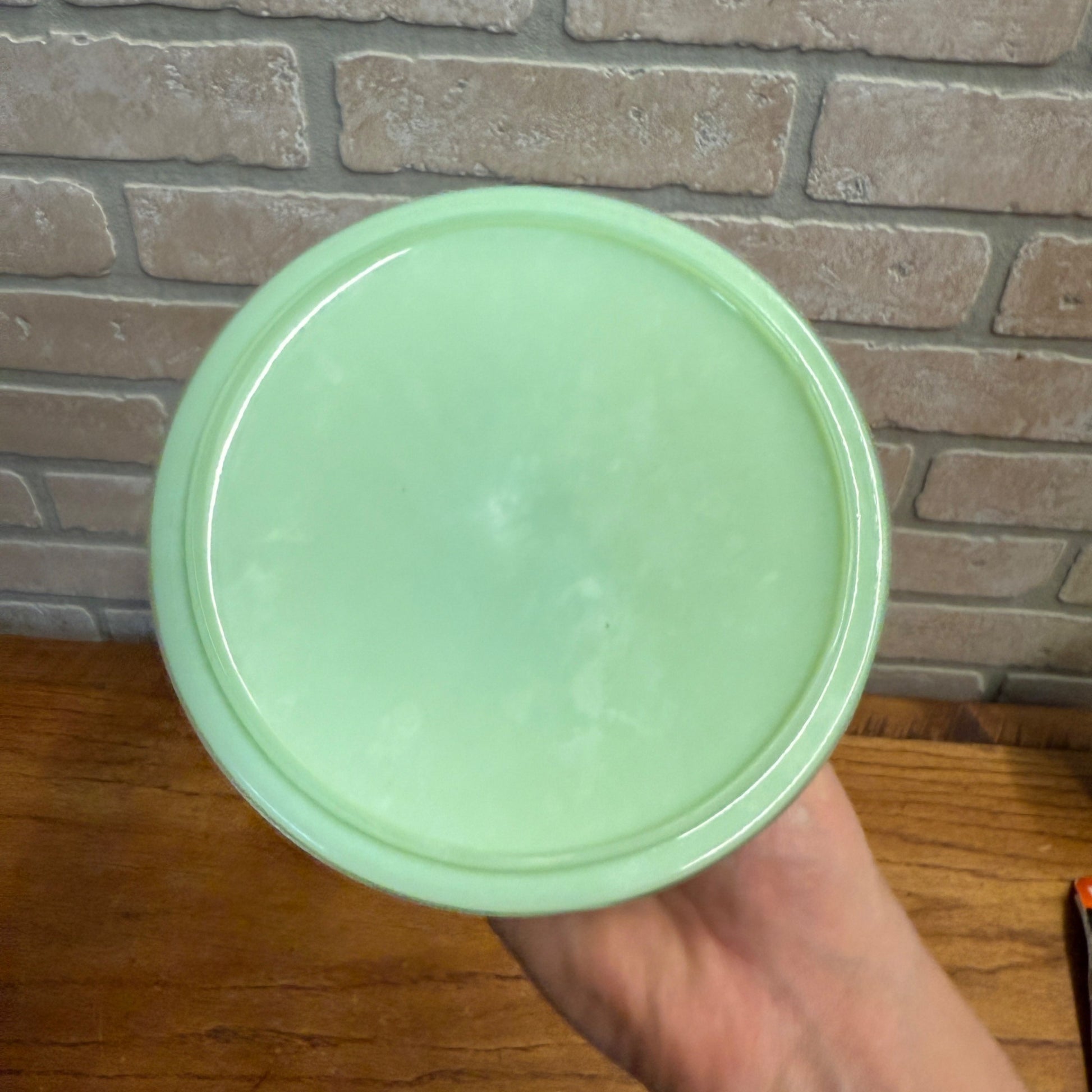 Vintage Jadeite Kitchenware Covered Bowl Candy Dish 6"