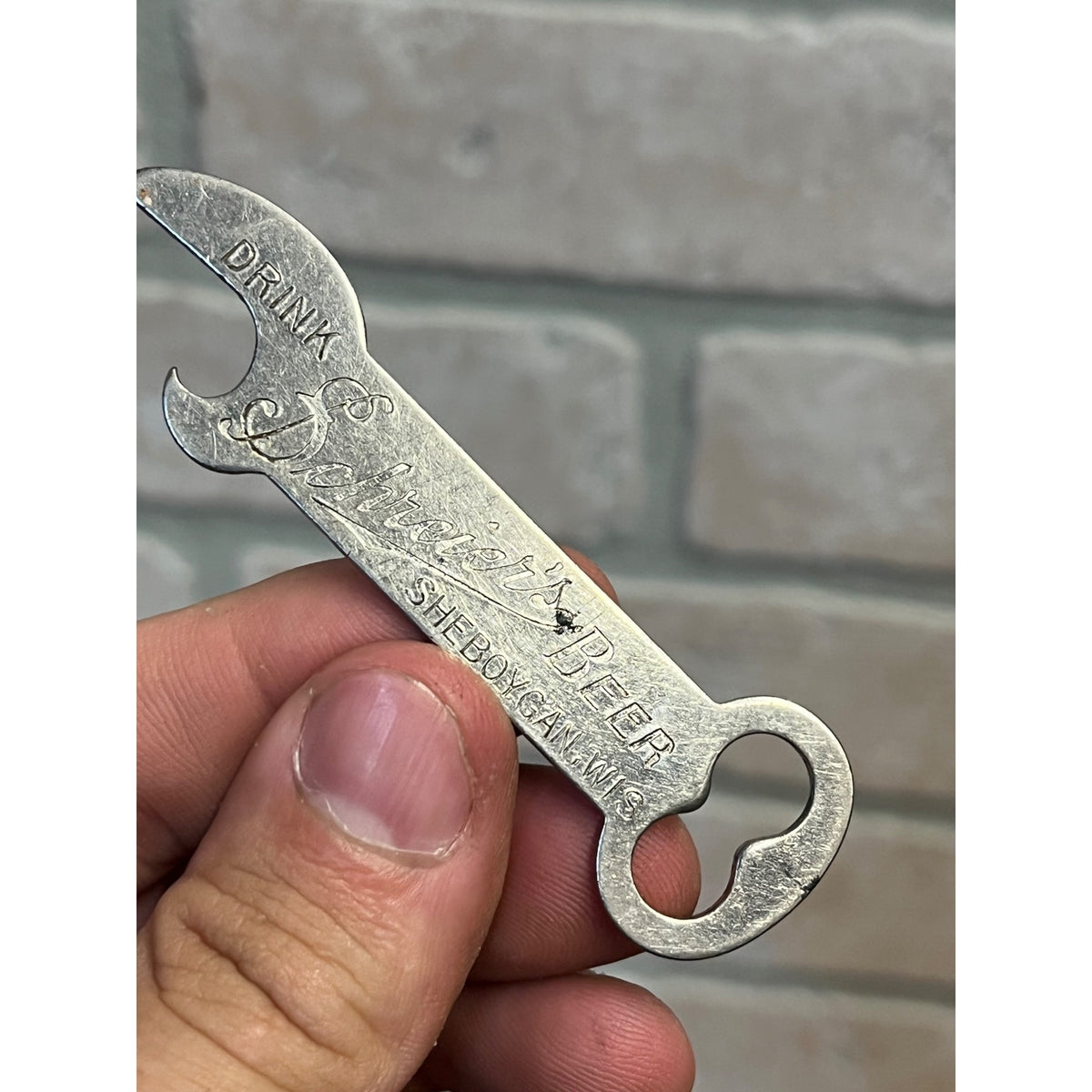 Vintage 1910s Schreier Beer Sheboygan WI Key Bottle Opener Figural