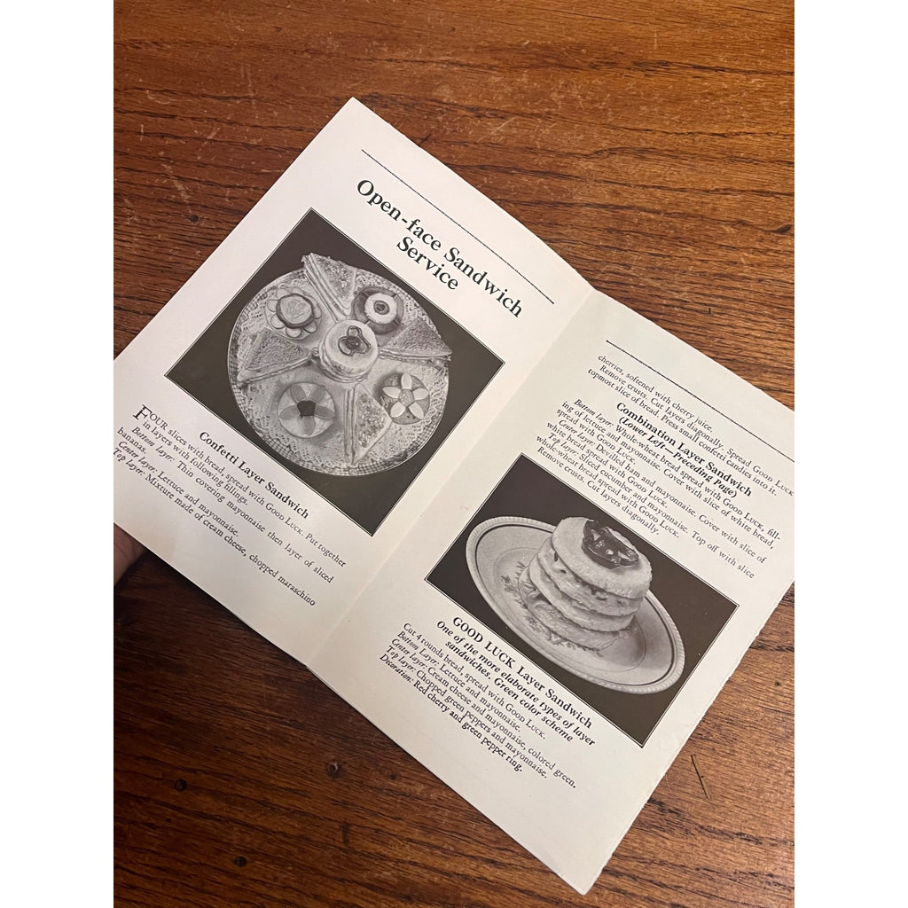 John F Jelke Co. Oleomargarine Advertising 1930s The Open-Face Sandwich Recipes