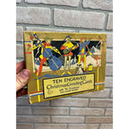 Vintage 1930s Christmas Greeting Cards EMPTY Advertising Cardboard Gift Box