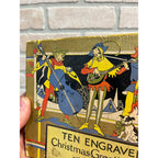 Vintage 1930s Christmas Greeting Cards EMPTY Advertising Cardboard Gift Box