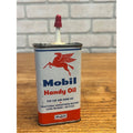 Vintage Mobil Handy Oil Hand Oiler Oil Can Pegasus 4oz Car Home Use Advertising
