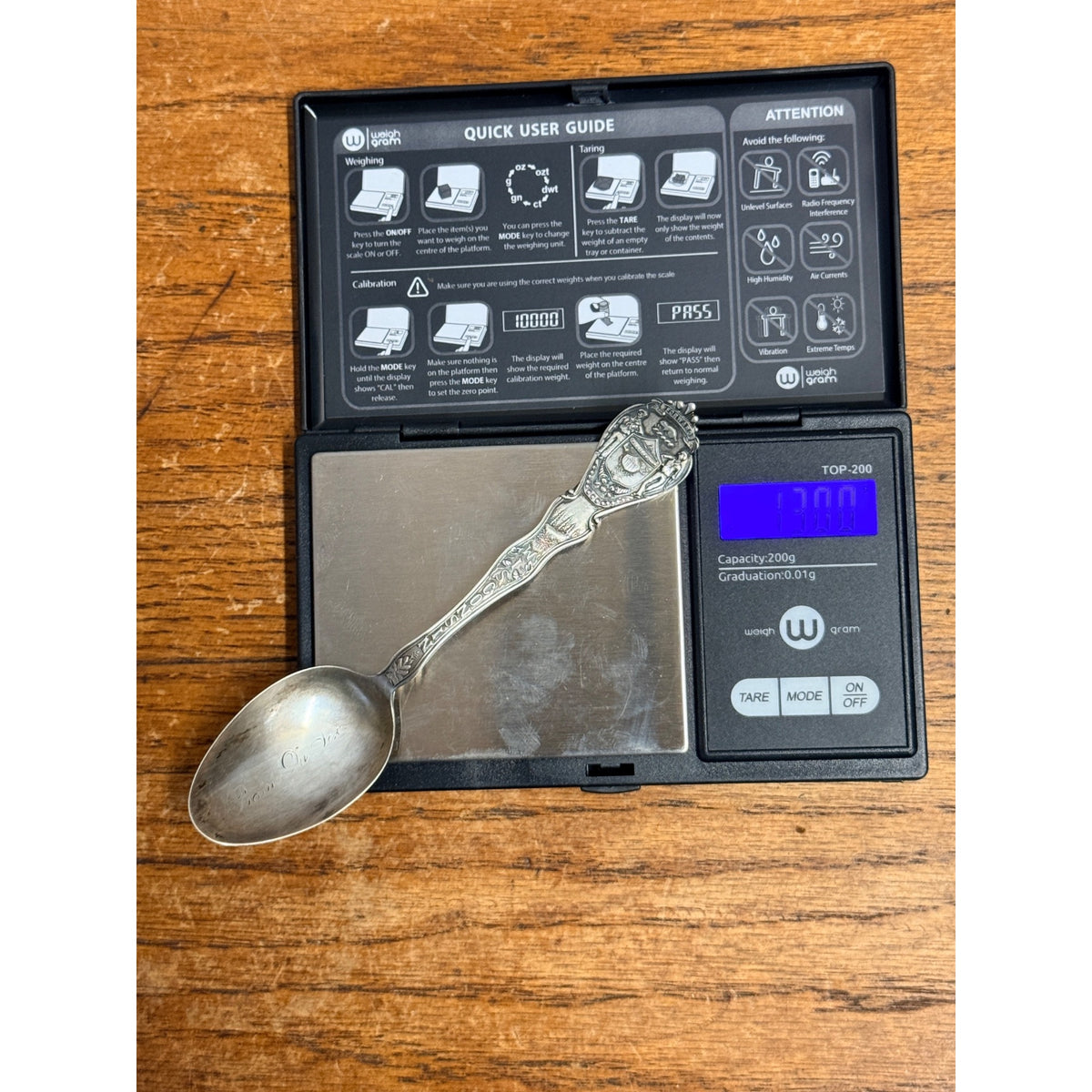 Vintage Wisconsin Sterling Silver Souvenir Spoon Prairie du Sac - 13g Grams