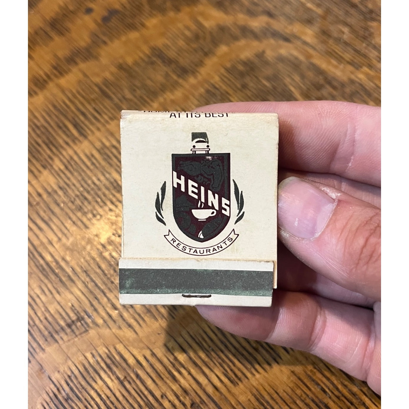 Vintage Matchbook Advertising - Heins Restaurants Wis. Locations