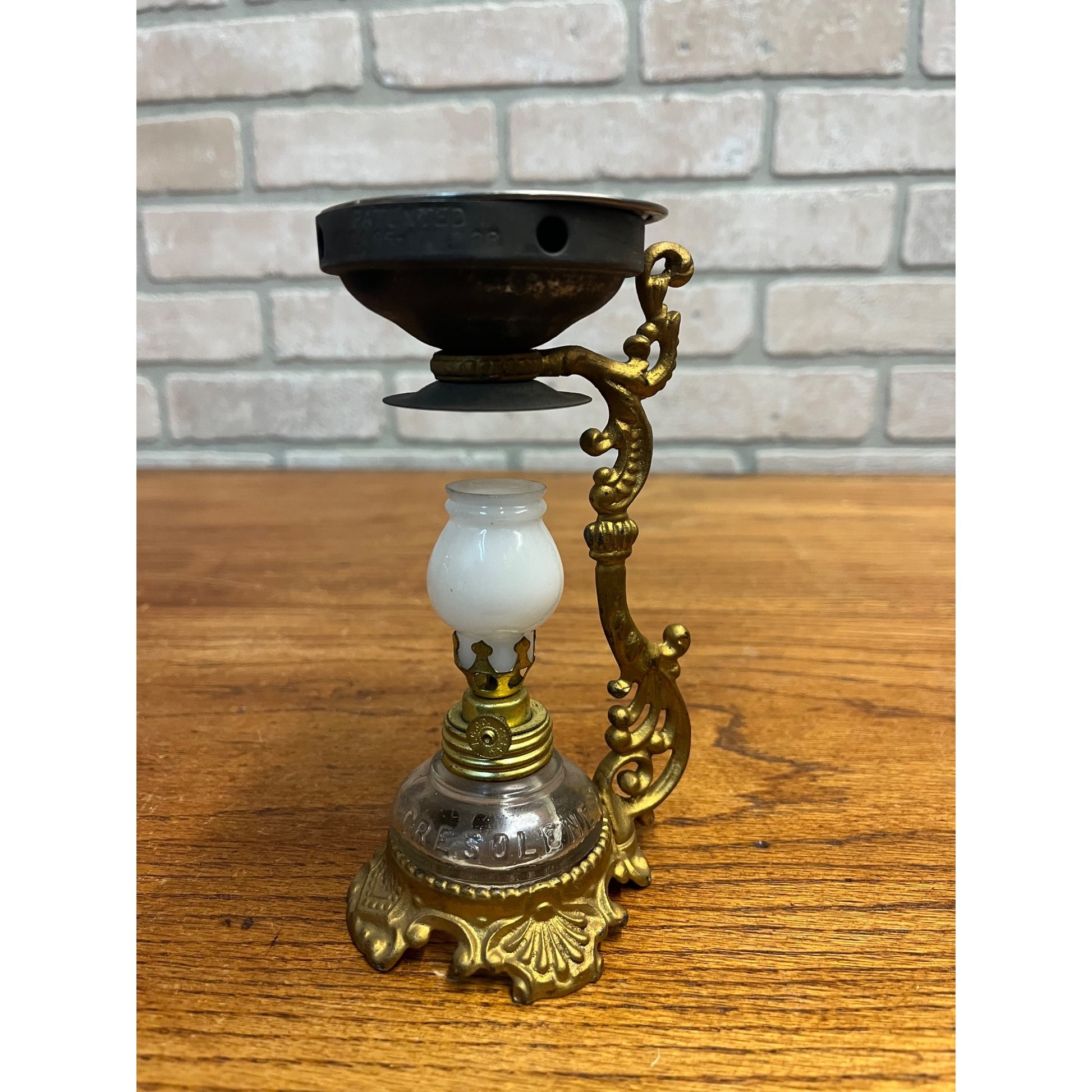 Vtg ANTIQUE 1800'S BRASS VAPO CRESOLENE VAPORIZER MEDICAL OIL LAMP