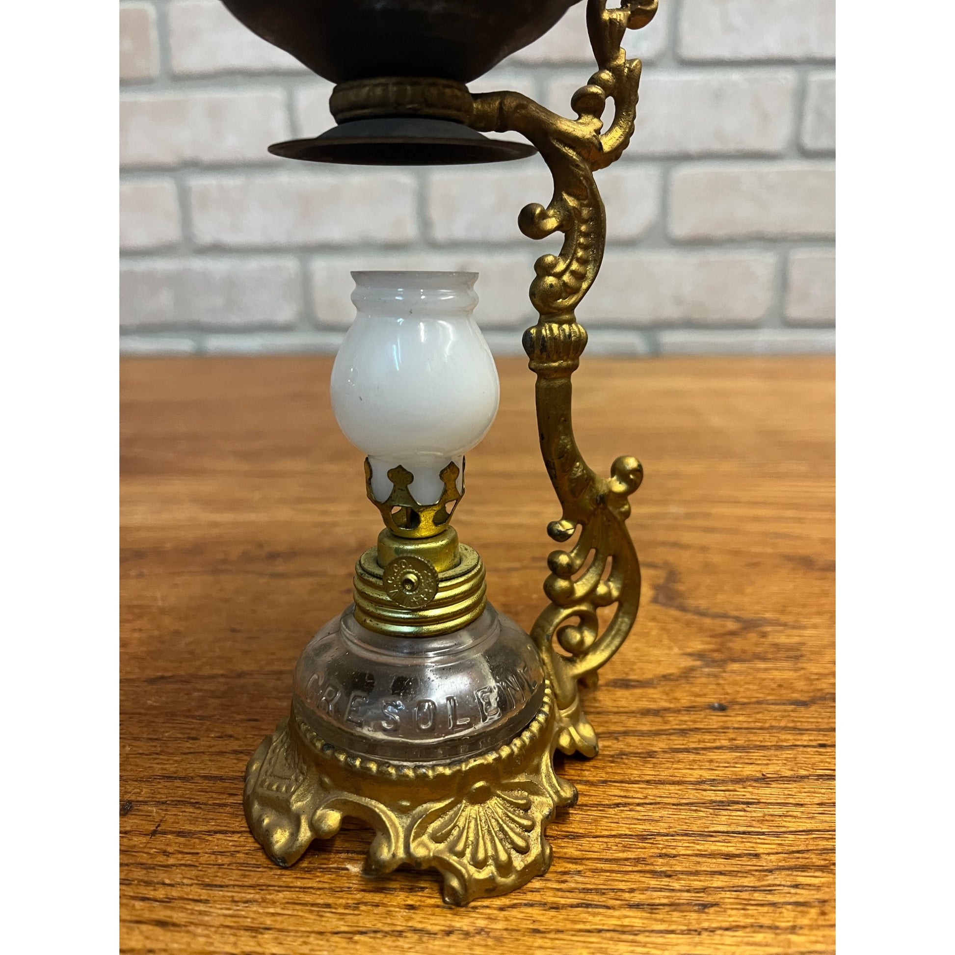 Vtg ANTIQUE 1800'S BRASS VAPO CRESOLENE VAPORIZER MEDICAL OIL LAMP