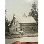 RPPC Postcard 1910 Hunter Log Cabin Bigfork Minn MN Mustache