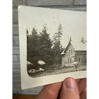 RPPC Postcard 1910 Hunter Log Cabin Bigfork Minn MN Mustache