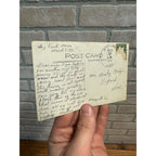 RPPC Postcard 1910 Hunter Log Cabin Bigfork Minn MN Mustache