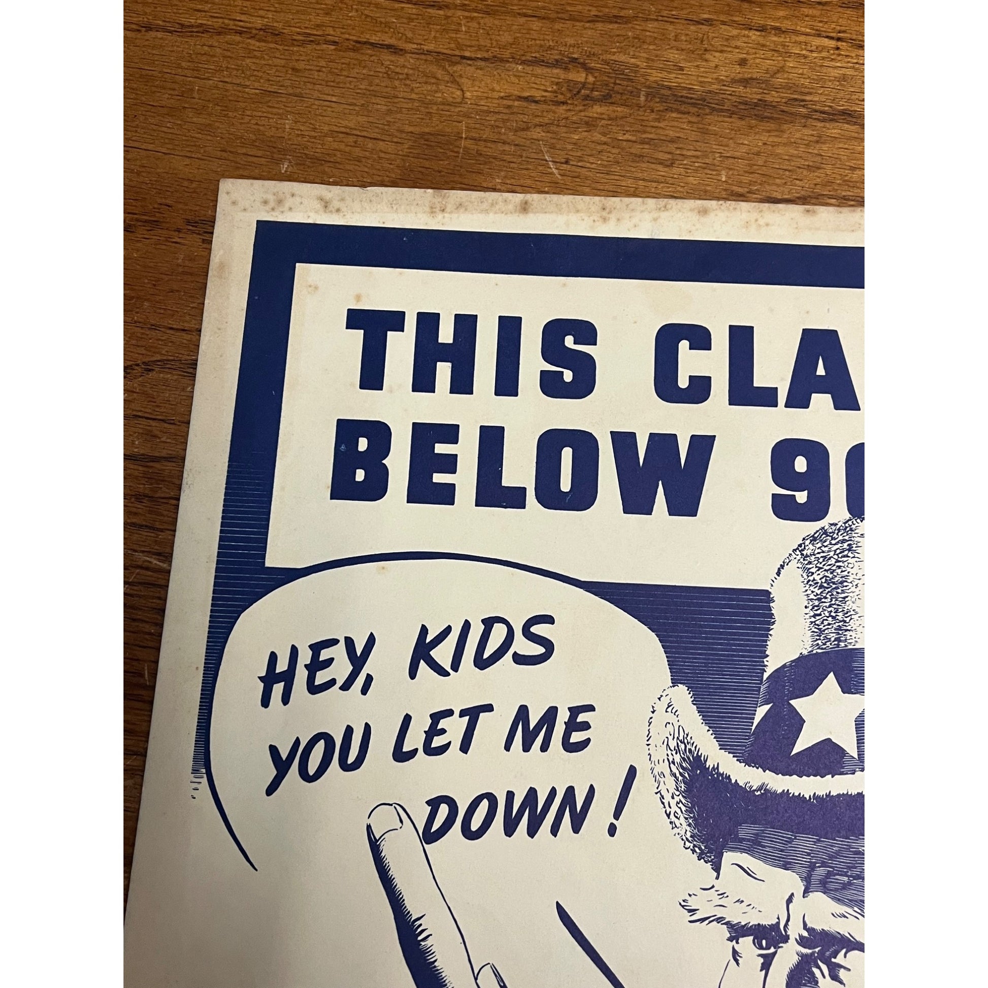 RARE 1944 WWII 'SCHOOLS at WAR' Class Bond POSTER~Minuteman/Uncle Sam/ATTACK!