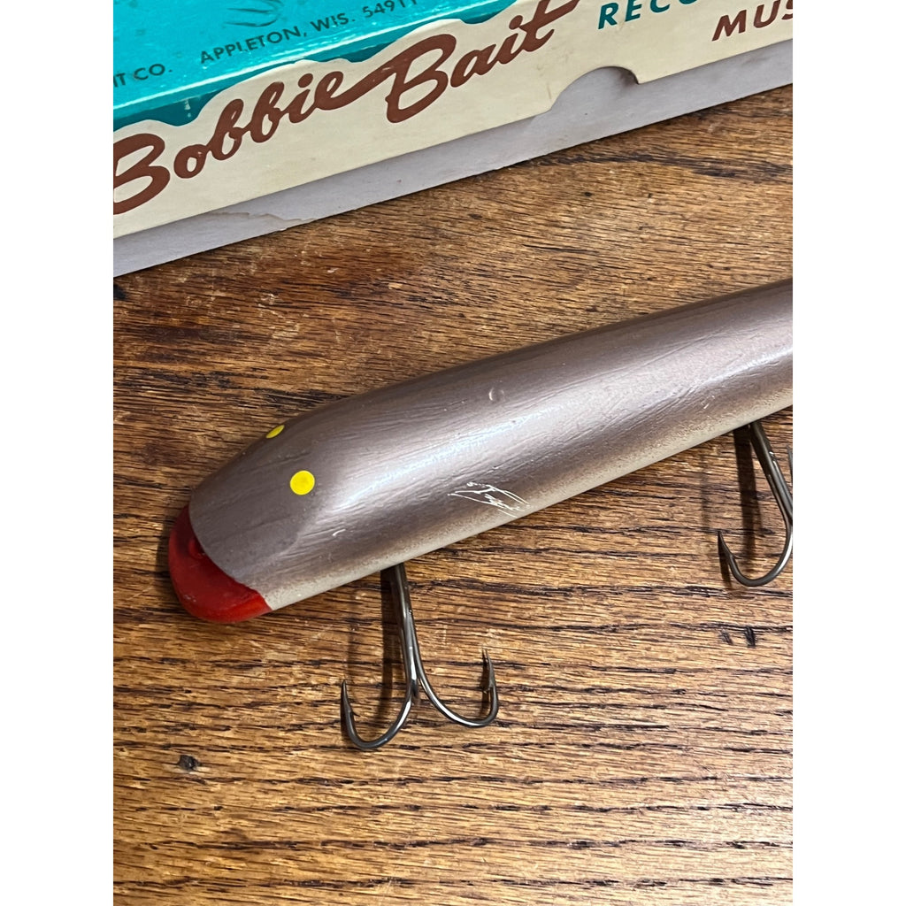 Vintage Bobbie Bait 9" Musky Fishing Lure Appleton Wisconsin w/ Original Box