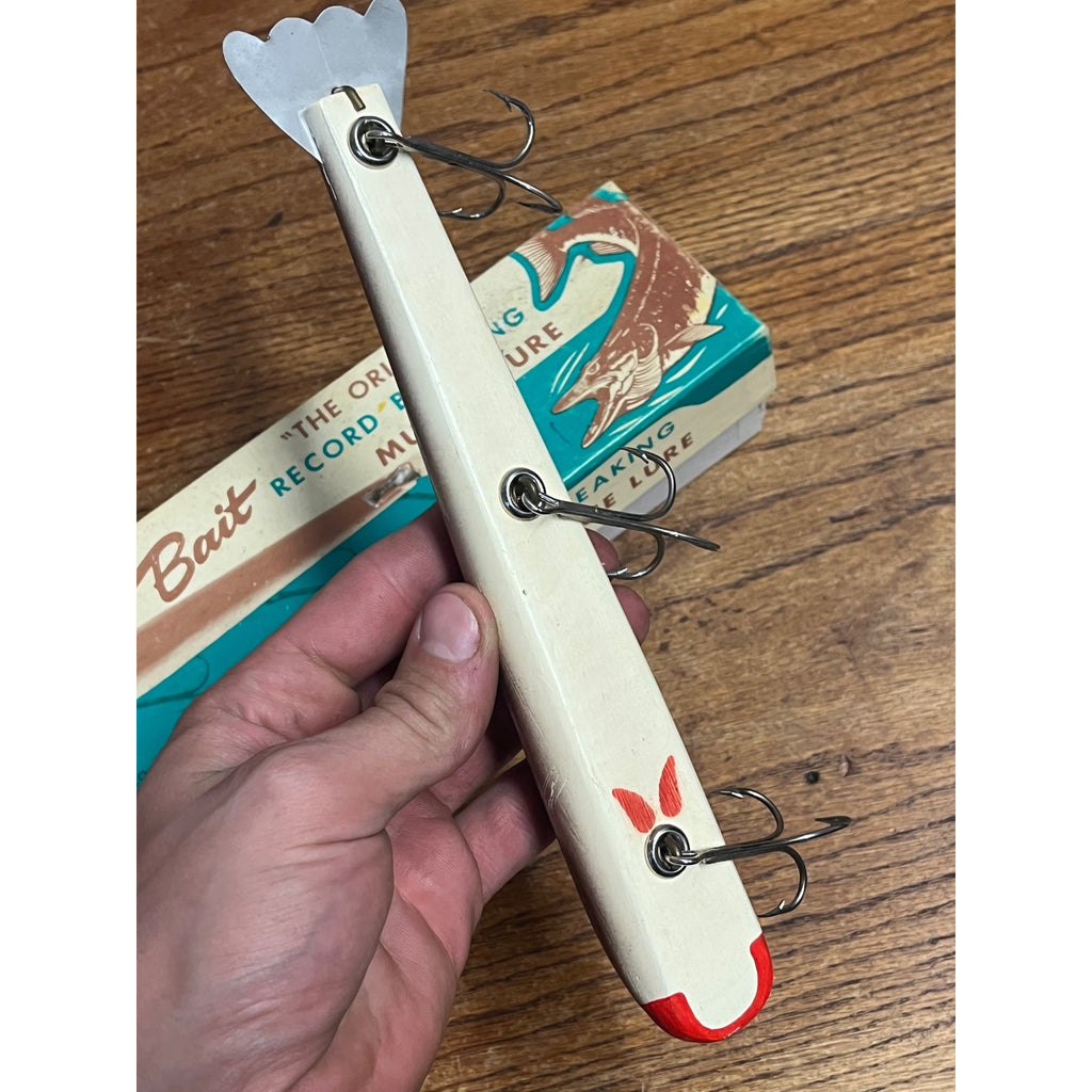 Vintage Bobbie Bait 9" Musky Fishing Lure Appleton Wisconsin w/ Original Box