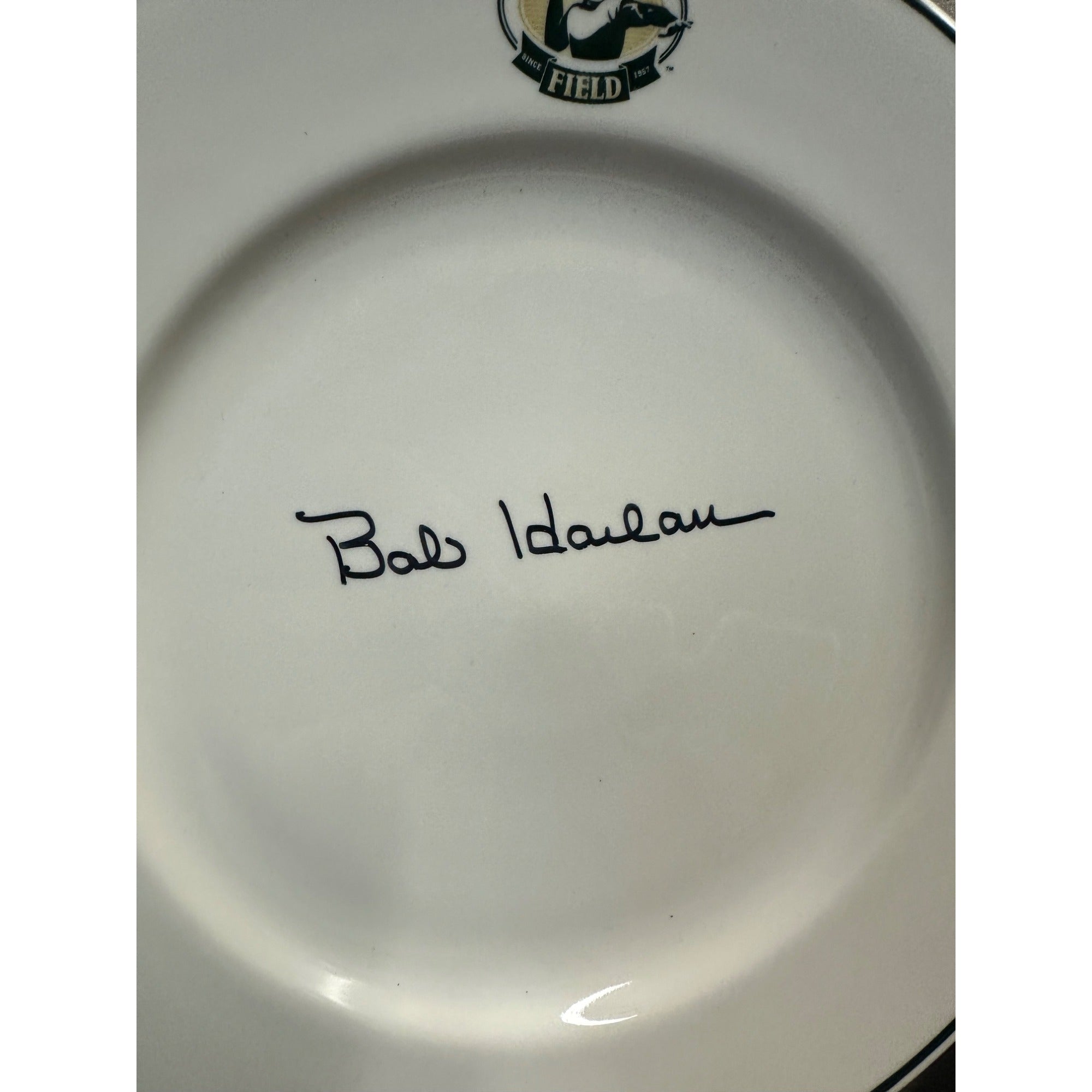 RARE NFL Signed BOB HARLAN Green Bay Packers Lambeau Field China Dish Plate