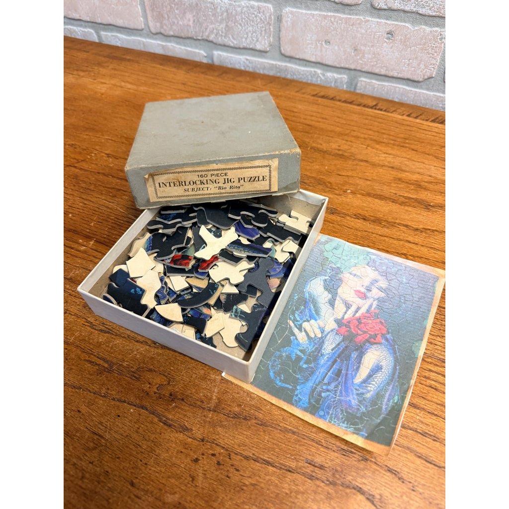 Early Rio Rita Puzzle Interlocking Game Toy, Parker Brothers?