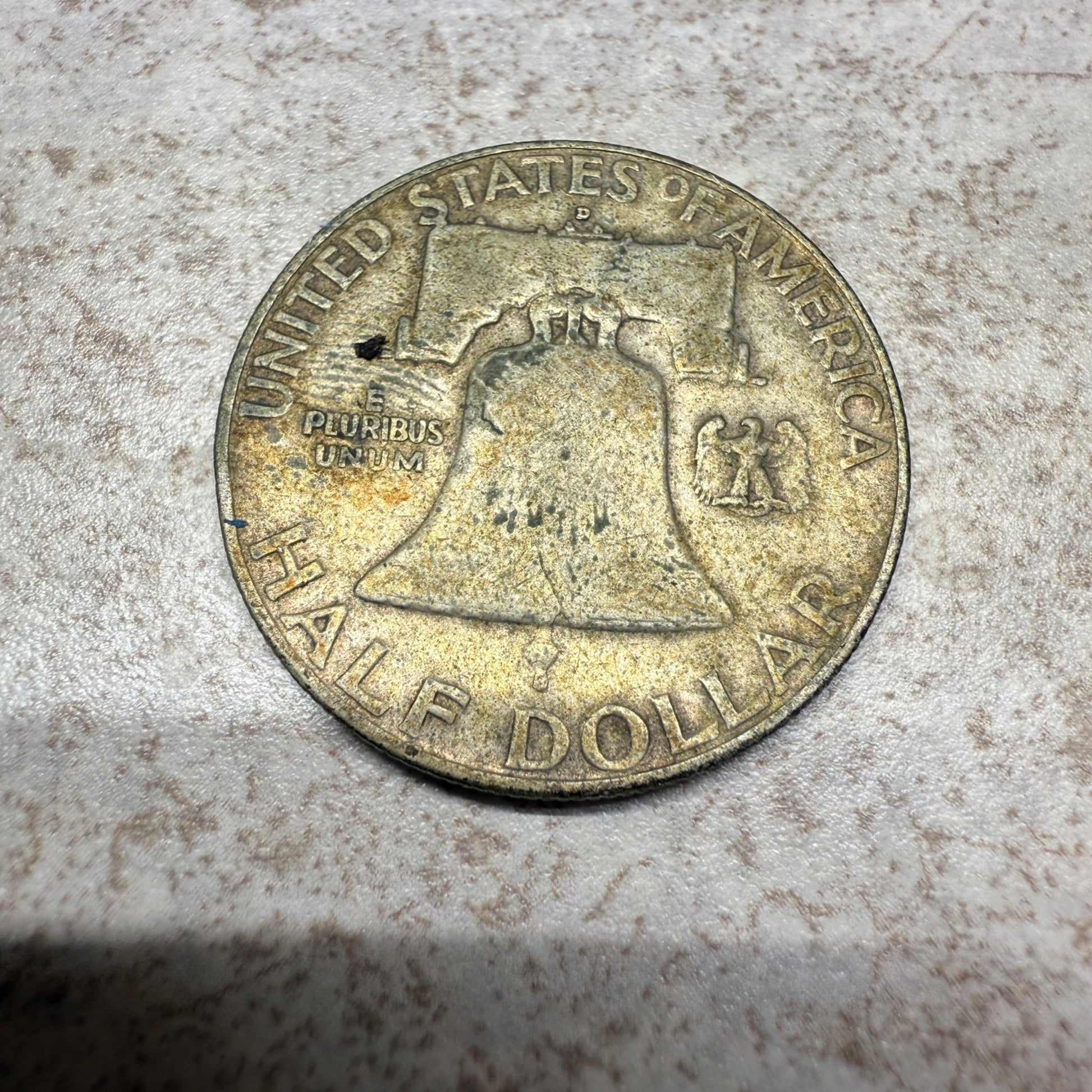 1957 Franklin Half Dollar Coin 90% Silver US Mint