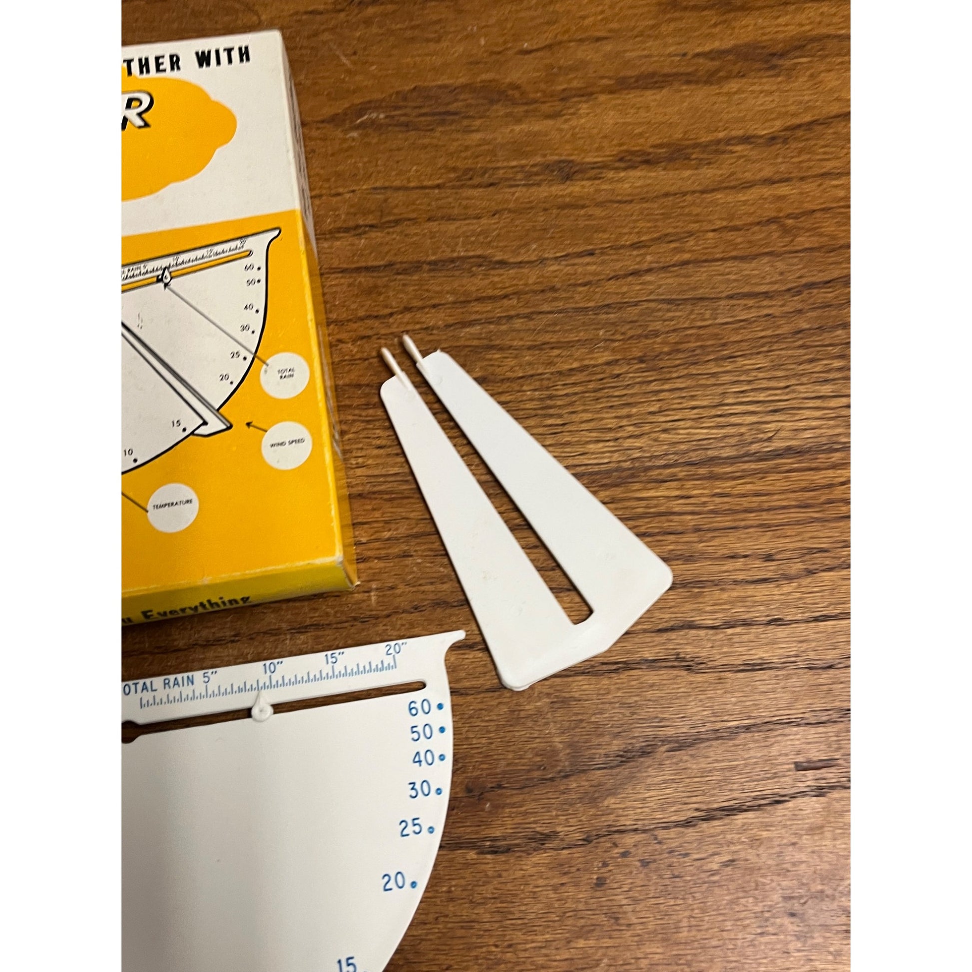 Vintage 1960s Weather Watch Rain Gauge Original Box Complete Clean Karbrite Mfg