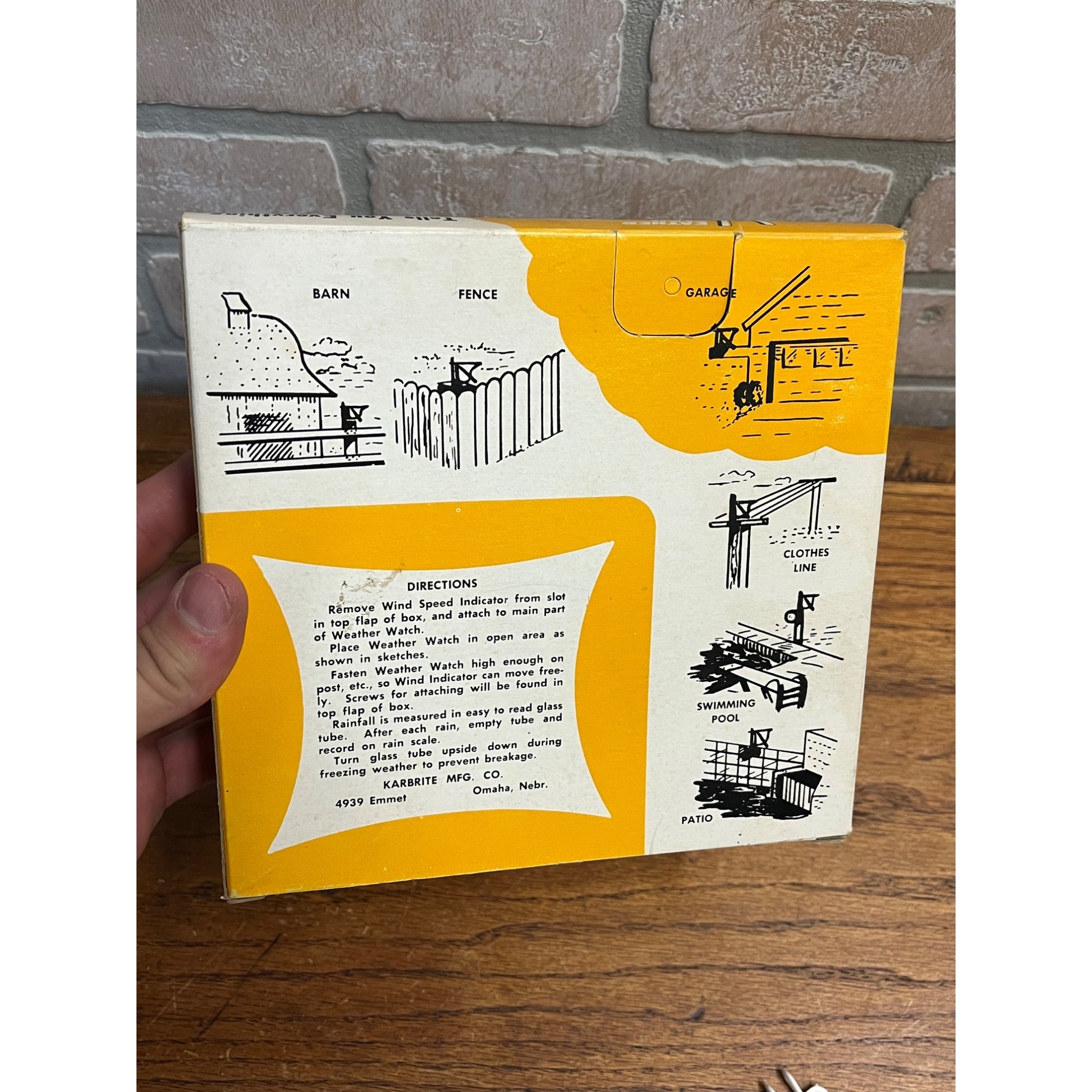 Vintage 1960s Weather Watch Rain Gauge Original Box Complete Clean Karbrite Mfg