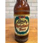 Vintage 1950s West Bend Lithia Christmas Beer 12oz Bottle w/ Labels Wis WI