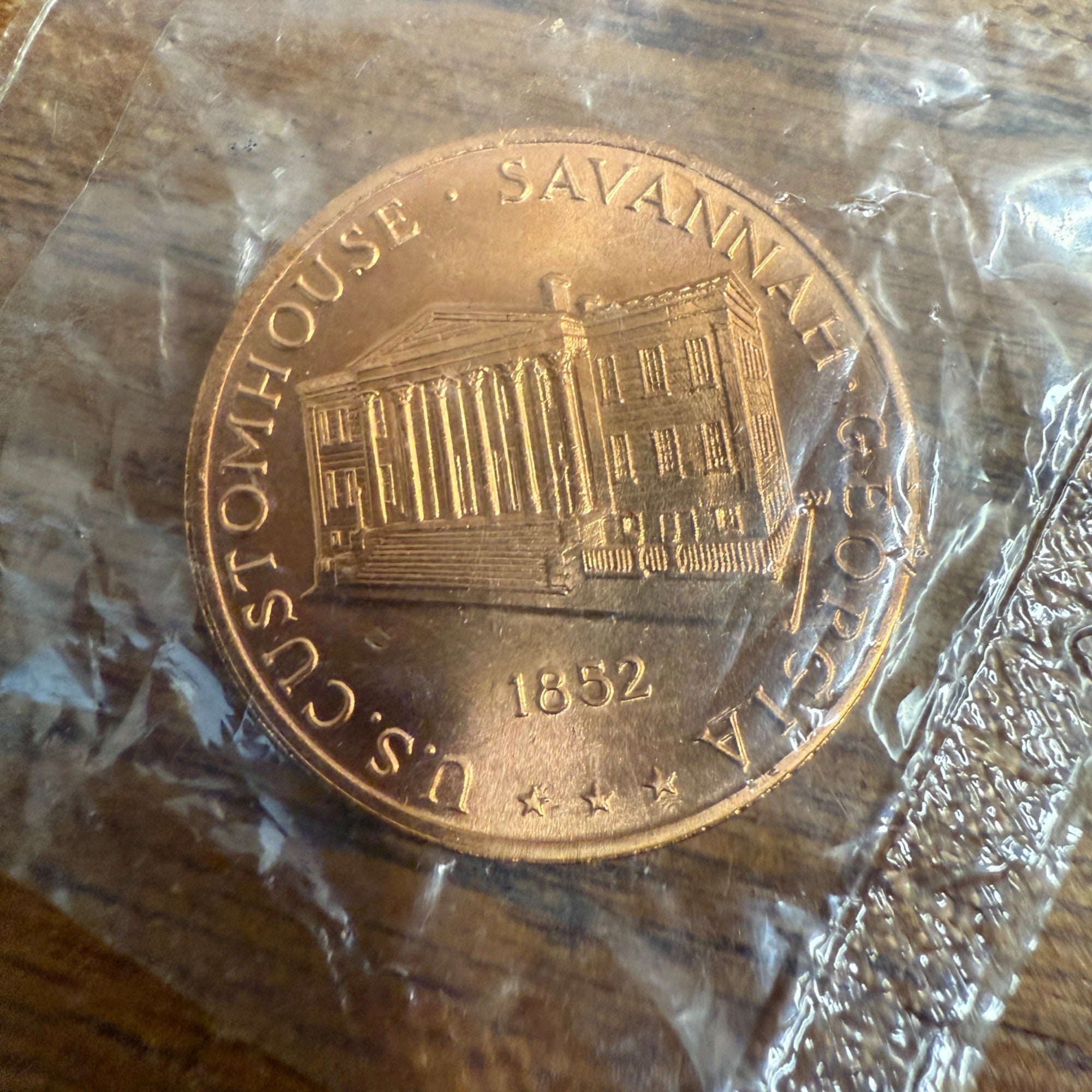 US Customhouse Savannah Georgia US Treasury Customs Service Token Coin 1852