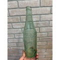 Vintage Pluto Water America's Physic Embossed Green Glass Bottle w/ Devil