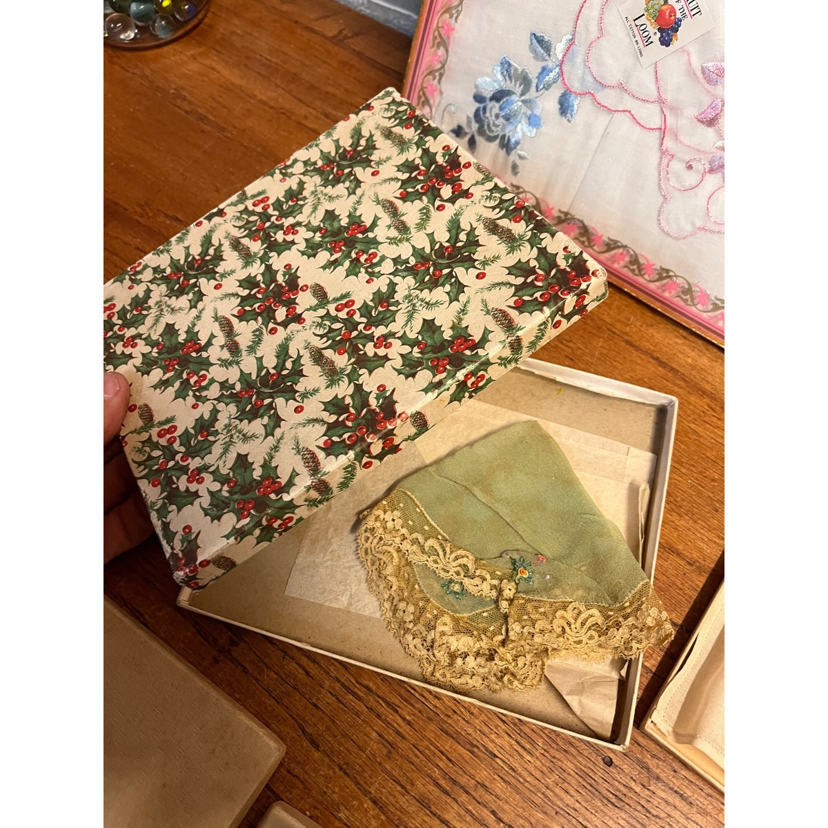 Vintage Handkerchief Collection Ladies & Children Hankies Lot w/ Original Boxes