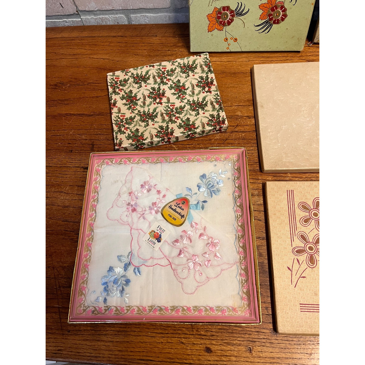 Vintage Handkerchief Collection Ladies & Children Hankies Lot w/ Original Boxes