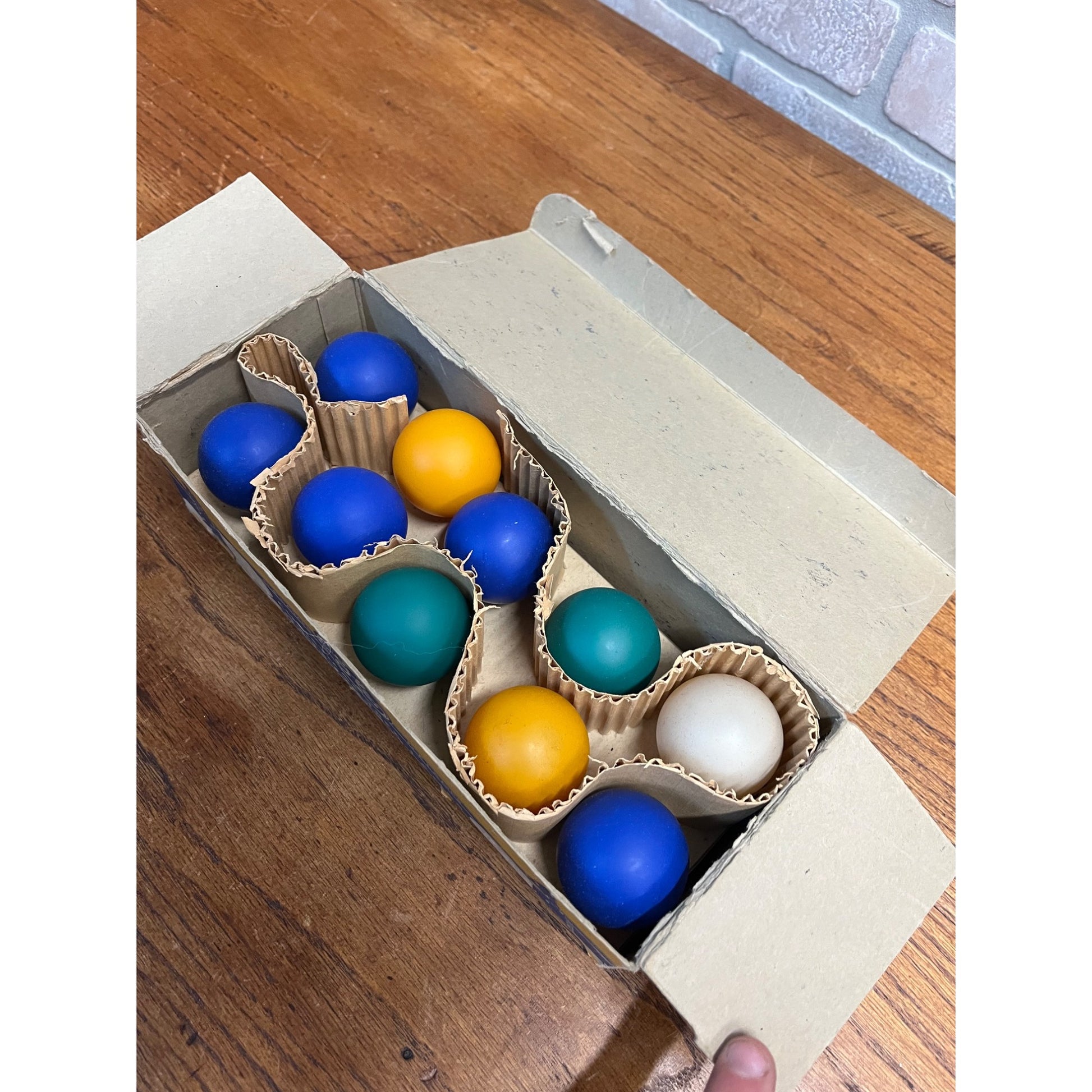 10 Vintage GE Christmas Tree G-14 Bulbs 110-125 Volts w/ Box Blue, Yellow, Green