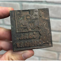 Vintage Letterpress Printing Block Old King Coal Advertising Copper