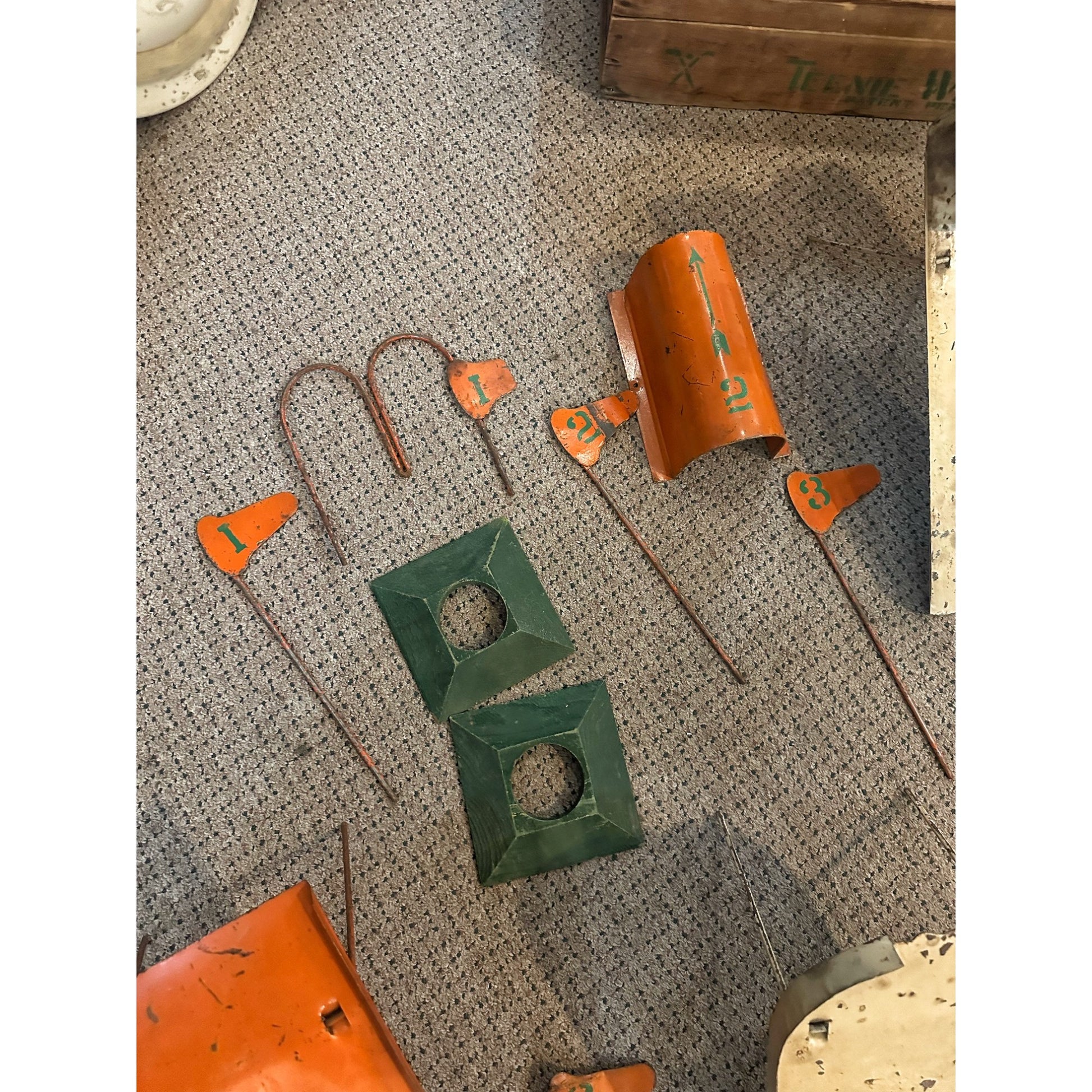 Antique Teenie Weenie Lawn Golf Game Garton Toy Co. Sheboygan Wisconsin 1930s