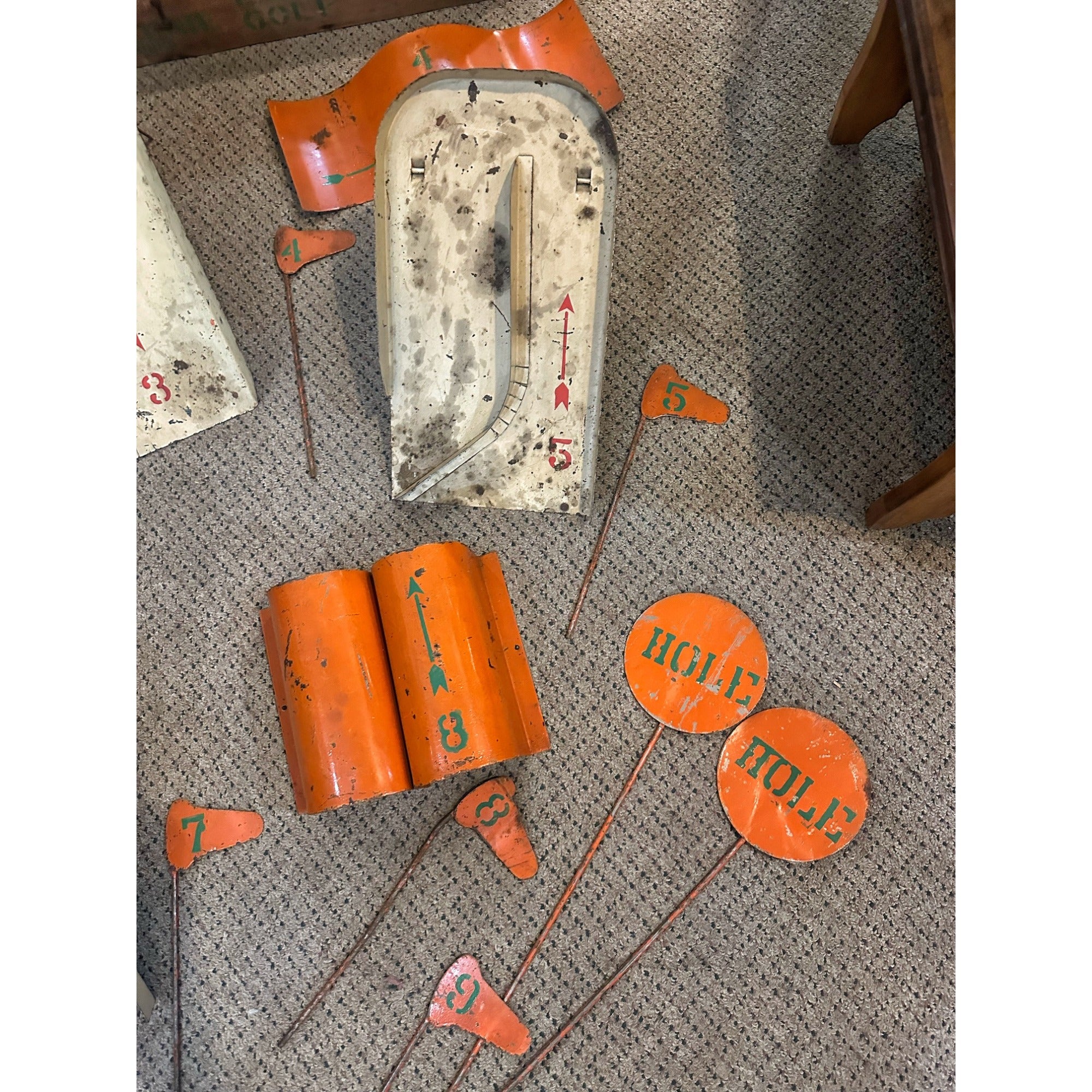 Antique Teenie Weenie Lawn Golf Game Garton Toy Co. Sheboygan Wisconsin 1930s