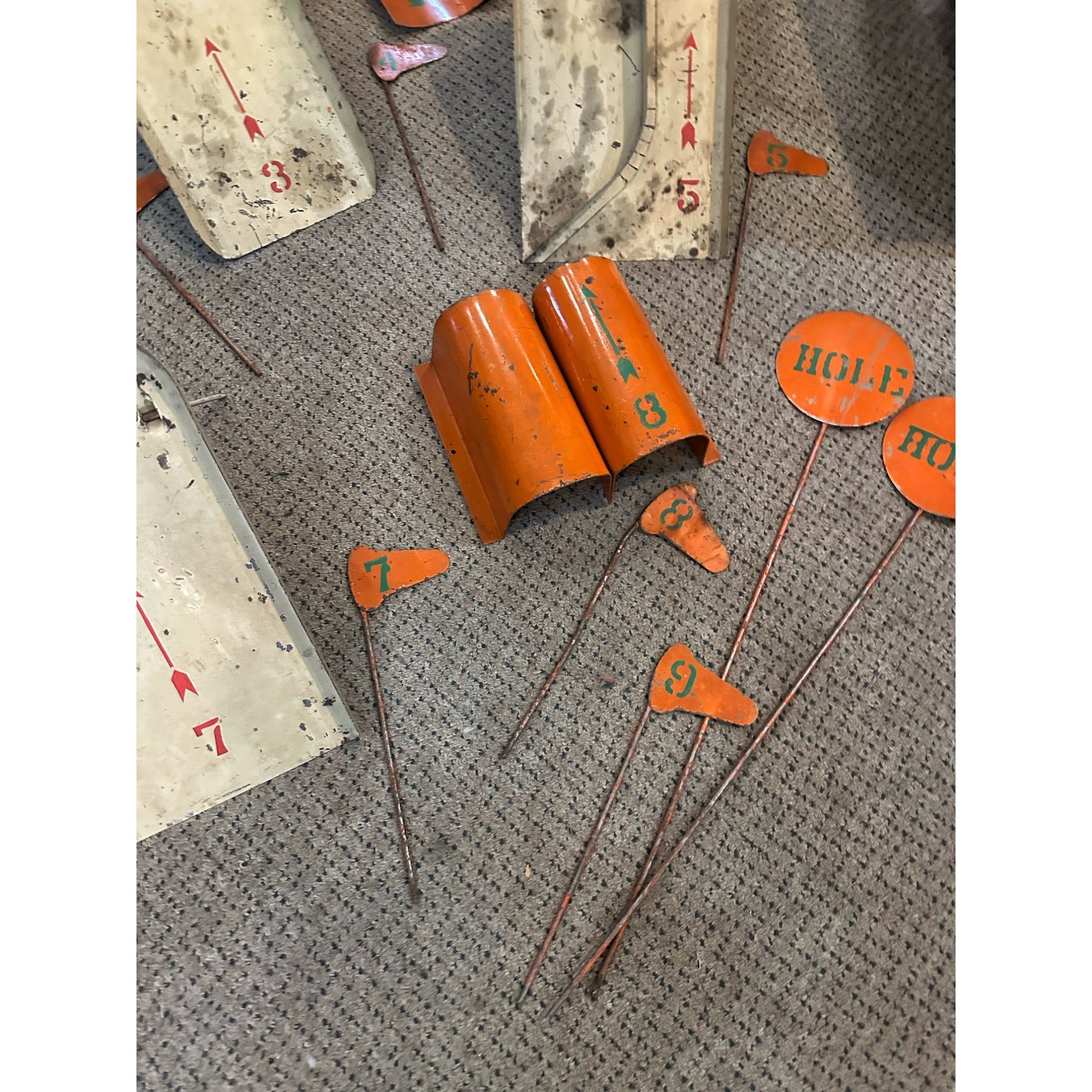 Antique Teenie Weenie Lawn Golf Game Garton Toy Co. Sheboygan Wisconsin 1930s