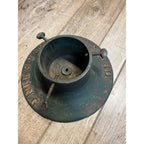 Antique Vintage Cast Iron Christmas Tree Stand ~ Christmas Greetings