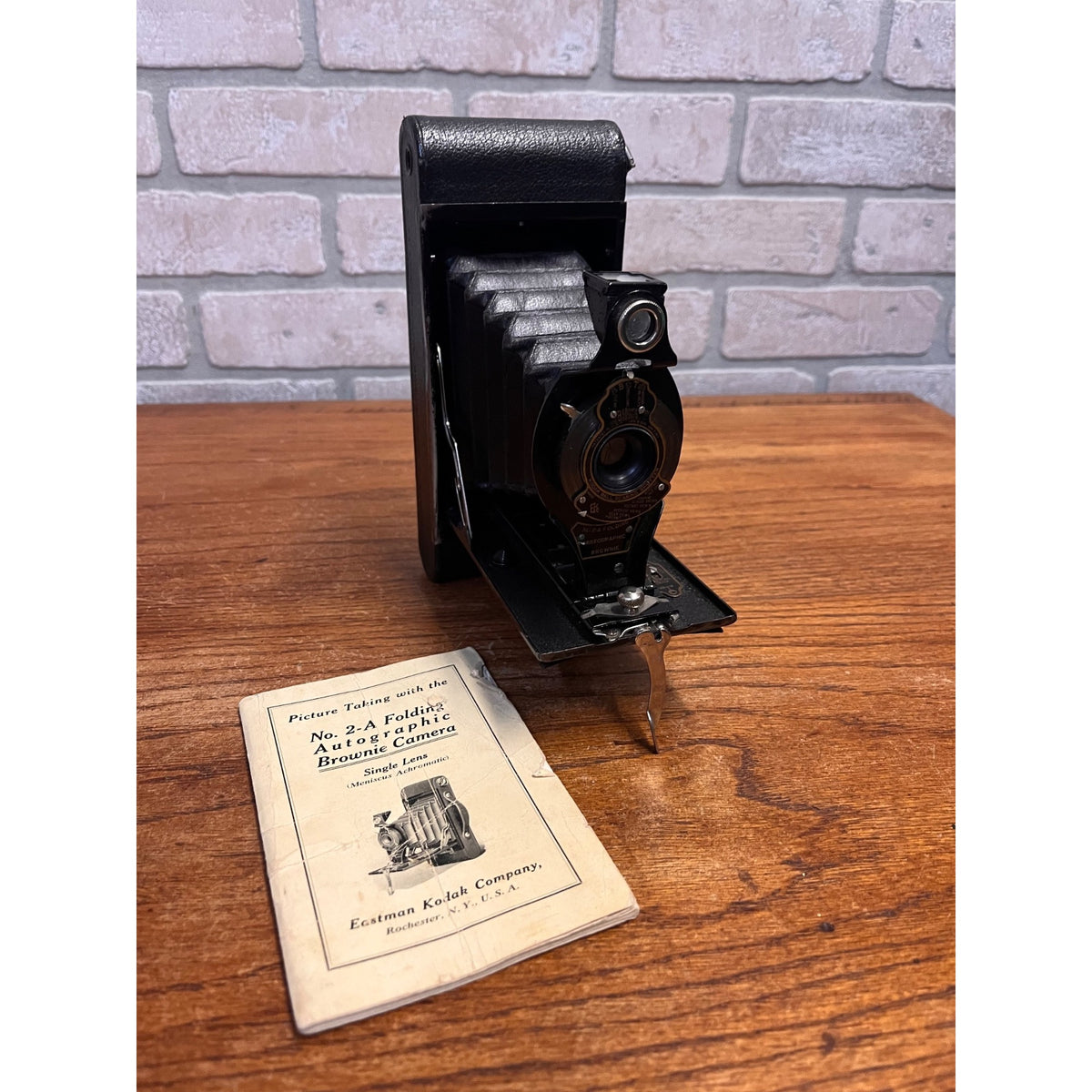 Vintage Eastman Kodak Company No. 2-A Folding Autographic Brownie Camera Single Lens Rochester, N.Y. USA Circa 1919