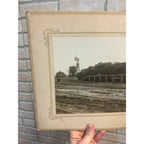 Original 1890s Lancaster MN Minnesota Train Depot Cabinet Photograph Photo Steam Tractor