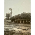 Original 1890s Lancaster MN Minnesota Train Depot Cabinet Photograph Photo Steam Tractor