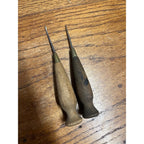 Antique Vintage Lot (2) Stitching Awl Hand Tools Wood Handles
