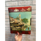 Antique Victorian Cabinet Photo Album Celluloid Cover w/ Photographs